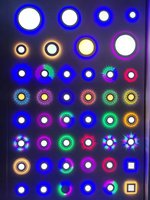 Vente en gros de lampes LED bicolores en aluminium plafonnier à surface ronde pour intérieur, panneau lumineux carré RVB mince à intensité variable