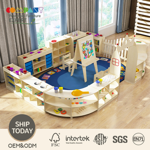 Muebles Modernos de Madera para Guardería, Estante para Suministros de Arte, Zona <span class=keywords><strong>Creativa</strong></span> para Niños Pequeños, <span class=keywords><strong>Aula</strong></span> de Guardería - Product Image 2
