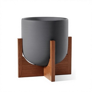 Support de Jardinière en Métal Gris de Haute Qualité avec Finition Thermolaquée, Design Moderne et Élégant, Durabilité Longue Durée pour l'Intérieur - Product Image 1