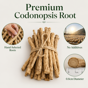 Codonopsis sin Sulfuro, Raíz Entera de 0.8cm, Dang Shen, Materia Prima para Té Saludable, Suministro a Granel, Grado Farmacéutico 678, Lavado con Agua y Secado al Sol - Product Image 4