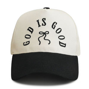 Gorra de Béisbol de 5 Paneles con Logotipo Bordado en Dos Tonos Personalizada, 100% Algodón Twill, Unisex, Deportiva, Ajustable para Adultos - Product Image 1