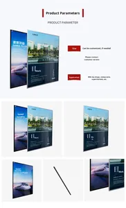 Nhà Sản Xuất Tùy Chỉnh Siêu Mỏng Sáng Tempered Glass Ánh Sáng Hộp Treo Tường <span class=keywords><strong>LED</strong></span> Hộp Đèn Cho Quảng Cáo - Product Image 6