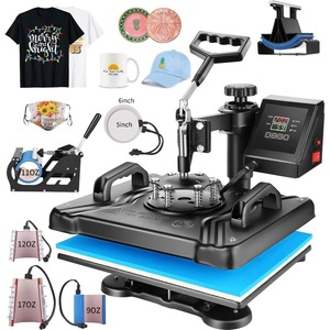 Promotion Exceptionnelle : Machine de Sublimation Combo 8 en <span class=keywords><strong>1</strong></span> Haut Classement, Presse à Chaud Plate 25x30 cm pour T-Shirts, Assiettes, Mugs, Vêtements et Chapeaux - Product Image 2