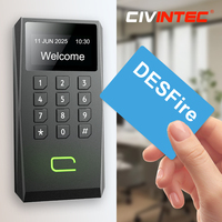 Lecteur de contrôle d'accès autonome CK5 Wiegand OSDP avec clavier, lecteur de cartes RFID Mifare, application mobile NFC BLE et indicateurs LED