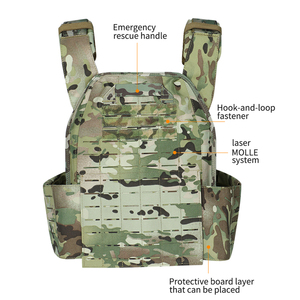 Camo <b>Tactical</b> <b>Vest</b> Molle Plate Carrier Nylon Armor Carrier Adjustable Training <b>Vest</b> OEM ODM - Product Image 4