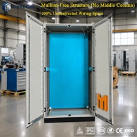 Armoire de commande en acier à double porte, pliable, démontable, en kit plat pour constructeurs de tableaux électriques, montage facile PS