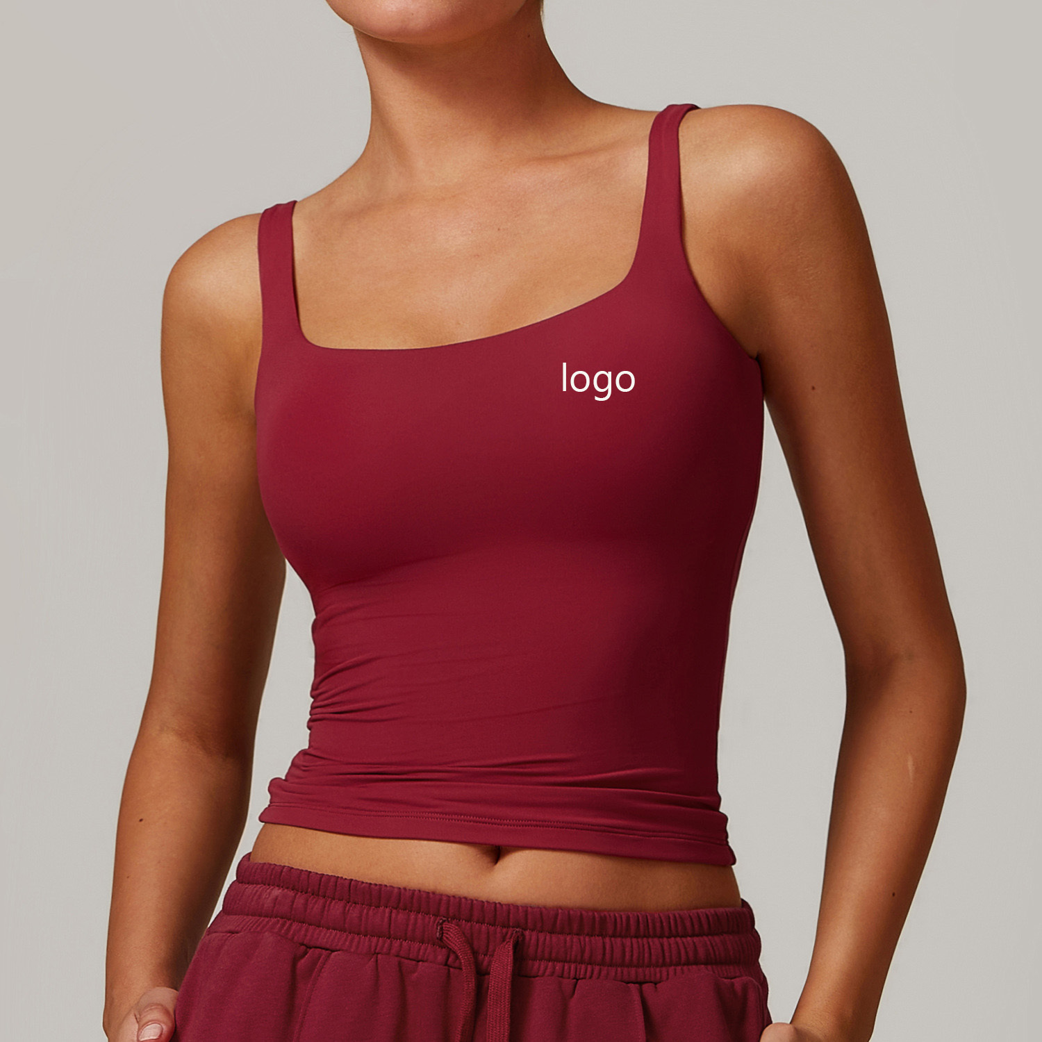 Women's Sports Vest Cross Back Yoga Tank Top Quick-Drying Outdoor Fitness Bra Breathable Quick-Drying Running Top Customized