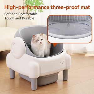 Bac à litière intelligent pour chat, grande capacité 10,5 L, design ouvert, contrôle par téléphone <span class=keywords><strong>portable</strong></span>, nettoyage automatique, désodorisation, anti-fuite - Product Image 2