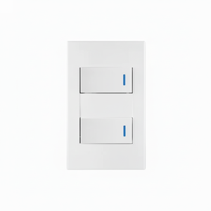 Scatola con 3 unità. 2-interruttore, piastra assemblata a 1 modulo, spagnolo, bianco. - Product Image 1