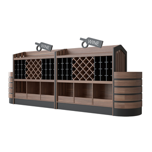 Estante para Vinos de Madera de Alta Capacidad con Diseño Desmontable para Supermercados - Exhibidor Independiente, Duradero y Ecológico - Product Image 1