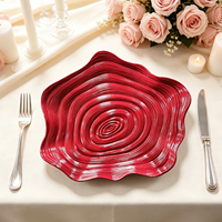 Assiettes de présentation spirales personnalisables de style américain avec finition brillante pour les fêtes de fin d'année et les mariages, colorées