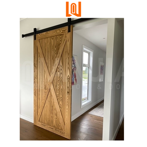 Wanjia đơn giản MỤC VỤ phong cách rắn gỗ trượt Barn cửa tùy chỉnh NỘI THẤT PHÒNG NGỦ phân vùng nhập cửa - Product Image 6