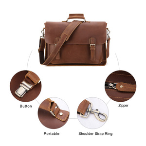 Joyir Genuine Leather <b>Briefcase</b> B515 Large Size Men's Business Bag Large Capacity Laptop Messenger Bag - Product Image 3
