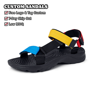 OLICOM Nouvelles sandales athlétiques pour hommes, sandales de sport et de randonnée d'extérieur, sandales de marche à bout ouvert avec sangle et soutien de la voûte plantaire, chaussures aquatiques de plage - Product Image 1