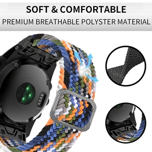 Bracelet élastique réglable en nylon QuickFit 22mm 26mm pour montre Garmin Fenix 7X Pro <span class=keywords><strong>Epix</strong></span> <span class=keywords><strong>Gen</strong></span> 2 instinct 2X Solar Forerunner 965 - Product Image 4