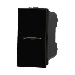 Interruptor de Pared Axial Unipolar 1P 16A Negro Compatible con Bticino Axolute - Product Image 1