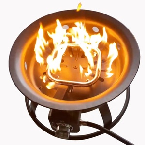 Pozzo del fuoco portatile all'aperto del Gas propano di 58000 BTU <span class=keywords><strong>con</strong></span> la copertura e la <span class=keywords><strong>pietra</strong></span> della roccia lavica - Product Image 2