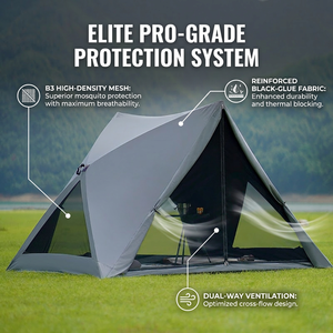 Portable Outdoor Camping Beach Tent Oxford One Bedroom Triangle Automatic Quick Open Four Seasons <b>Camouflage</b> Waterproof - Product Image 4