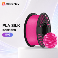 Filament PLA Soie 1KG Anti-colmatage Facile à Manipuler Rouge Faible Déformation Surface Lisse 1.75mm Impression Stable pour Imprimante 3D FDM
