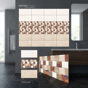 Azulejos de pared de cerámica con estampado de mármol de 300x600mm, azulejos de porcelana brillante Digital de 12x24, venta directa de fábrica - Product Image 4