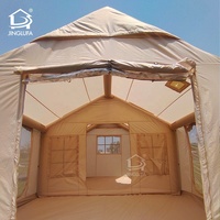 Tente gonflable jinglufa imperméable, tente de camping en toile pour l'extérieur, maison gonflable avec pompe