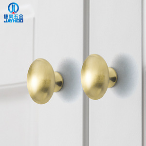 JAYHOO Egg Shape Brass Cabinet Knobs Bright Silver Gold Wardrobe Drawer <b>Handles</b> European Style Durable Modular Installation - Product Image 2