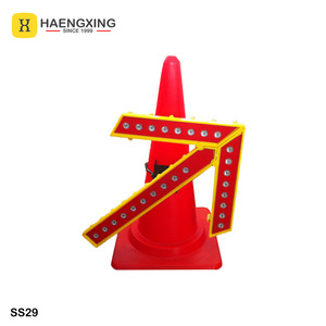 Dấu Hiệu An Toàn Đường Phản Quang Màu Đỏ Giao Thông Hình Nón Nhấp Nháy Hướng Gấp 26 LED Mũi Tên Cảnh Báo Ánh Sáng - Product Image 5
