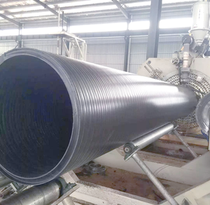 Tuyau spiralé à paroi creuse en HDPE de qualité supérieure, tuyau de drainage en plastique noir, fourniture d'usine - Product Image 1
