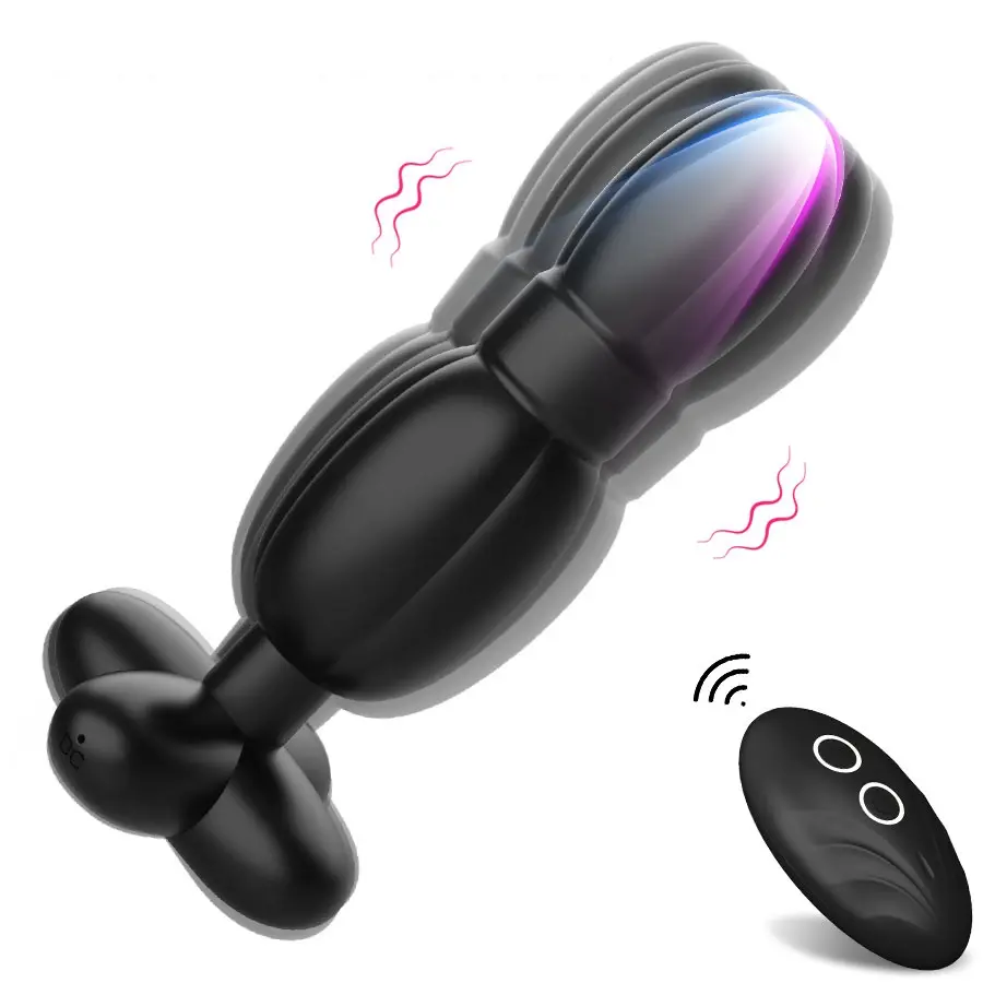 MELO prostat masaj aleti uzaktan kumanda 12 titreşim modları ile Anal vibratör popo stimülatörü fiş erkekler için seks oyuncakları erkek ve kadın