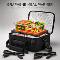 Chauffe-plat électrique avec cordons d'alimentation pour la maison et la voiture et une bandoulière pour les jours de travail, les voyages et les repas en plein air