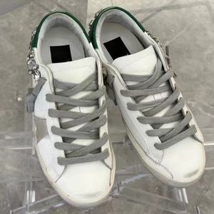 Nouvelles Chaussures de Luxe Designer Perles Blanches Gemmes Baskets de Course pour Couples en Cuir Véritable et Maille Respirante à Lacets Marque Personnalisée - Product Image 2