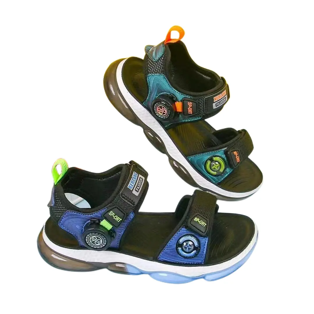 Boys Sandals 2023 New Korean Style Mid-Big Kids Summer Baby Children Non-Slip Soft Sole Shoes Student Beach Shoes