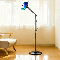 Support mobile et tablette en aluminium robuste et durable avec rotation à 360 degrés, sur pied pour une utilisation en salon