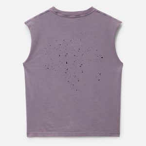 Leduo Tùy Chỉnh Đau Khổ Người Đàn Ông Của T Áo Sơ Mi Cotton Jersey Crop Cơ Bắp Tee Thoáng Khí Crop Tops Retro Lỗ Mùa Hè Không Tay T Cho Nam Giới - Product Image 2