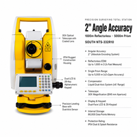 South NTS-332R10 Total Station Tanpa Reflektor 1000m Akurasi 2 Detik LCD Dual Backlit Bluetooth USB Fast EDM Surveying SGS AI