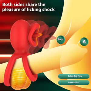 حلقة اهتزازية تفاعلية للرجال متصلة بالبلوتوث لتأخير القذف، لعبة جنسية للبالغين للبيع بالجملة للعب الشرجي، متوفرة للشحن الدولي الفوري - Product Image 4