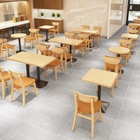 Offre Spéciale : Ensemble Table et Chaises de Restaurant Moderne avec Banquette Murale en Similicuir et Bois Massif