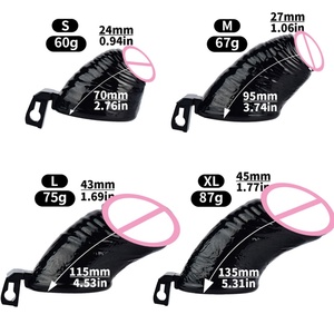 FRRK Elegante Jaula de Castidad Realista de Resina, Jaula para Pene, Dispositivo de Bondage de Castidad Masculina, Anillos para Pene, Juguetes Sexuales para Hombre - Product Image 6