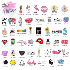Paquete de 50 Pegatinas Grandes de Alta Calidad, Lindas, Impermeables, Estéticas y Modernas, Pegatinas Troqueladas para Adolescentes y Niñas - Product Image 3