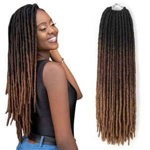Extensiones de cabello sintético tipo rastas, pre-enlazadas, de 18 pulgadas, suaves, estilo gitano, 24 hebras/paquete, fibra premium resistente al calor, lisas, para crochet. - Product Image 1