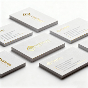 <strong>Wholesale</strong> Custom Luxury Style Matte Laminate Printing Gold Or Silver Foil Stamped <strong>Business</strong> <strong>Card</strong> - Product Image 1