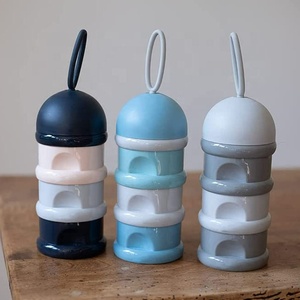 Boîte de <span class=keywords><strong>lait</strong></span> en poudre pour bébé Distributeur de formule à 3 couches Conteneur de stockage détachable portable empilable à rotation pour collation pour bébé - Product Image 6