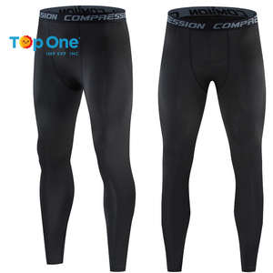 TopOne, mallas deportivas de poliéster para hombre, mallas de compresión de entrenamiento para correr, de alta elasticidad Fitness, pantalón Base de secado rápido - Product Image 1