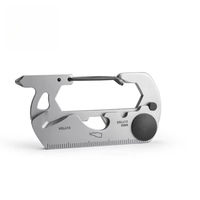 Couteau multifonctionnel de camping en acier inoxydable de qualité industrielle EDC, clip mousqueton, personnalisation OEM/ODM, facile à transporter