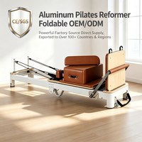 Premium Faltbarer Aluminium-Pilates-Reformer Platzsparendes Heimstudio Professionelles Fitnessgerät