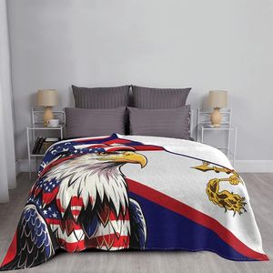 Coperta personalizzata ispirata alla cultura della bandiera della <span class=keywords><strong>Samoa</strong></span> Americana, ideale per gite in campeggio e come idea regalo di compleanno - Product Image 3