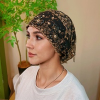 Hijab floral de luxe à franges en queue de poisson lourd-Foulard musulman brodé à la main avec détails perlés