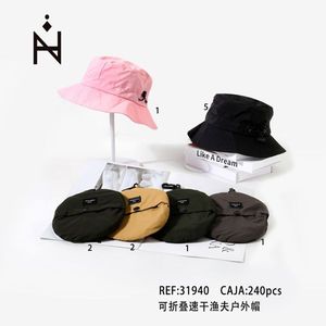 Cappello da Pescatore Pieghevole ad Asciugatura Rapida Rosa Nero Giallo Verde Marrone Unisex Protezione Solare per Esterni - Product Image 2