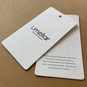 Custom Clothing hang <strong>Tag</strong> Luxury <strong>Gold</strong> Foil Clothing hang <strong>Tag</strong> Cheap Printed Embossed hang <strong>Tag</strong> <strong>String</strong> - Product Image 2