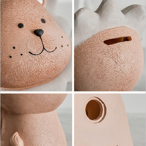 Salvadanaio a Forma di Leone Cartone Animato, Contenitore per Monete in Plastica per Bambini, per Viaggi e Uso Domestico - Product Image 2
